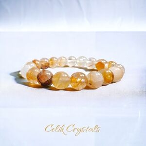 Golden Healer Quartz 10mm Natural Beads Unise…